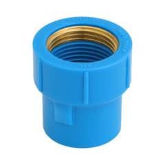 LUVA SOLDÁVEL/ROSCÁVEL DN20X1/2 AZUL | ROSCA EM LATÃO - KRONA