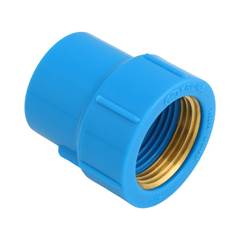 LUVA SOLDÁVEL/ROSCÁVEL DN25X3/4 AZUL | ROSCA EM LATÃO- KRONA