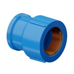 LUVA SOLDÁVEL/ROSCÁVEL DN25X1/2 AZUL | ROSCA EM LATÃO - TIGRE