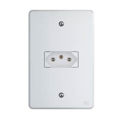 TOMADA 2 PINOS + TERRA | 10A/250V | PLACA DE 4X2” | EQUILLE - WEG