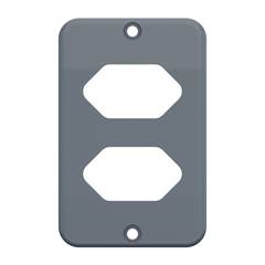 TAMPA DE 2 TOMADAS HORIZONTAIS CONDTOP -TIGRE