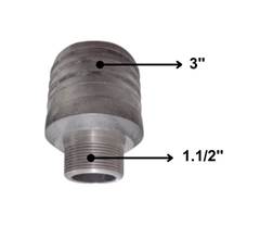 ADAPTADOR DE ALUMÍNIO PARA MANGOTE DN3X1.1/2 | REDUÇÃO NA ROSCA - GABITEC 