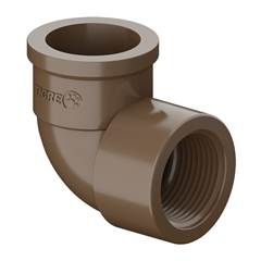 JOELHO 90° SOLDÁVEL/ROSCÁVEL DN25X1/2 MARROM - TIGRE