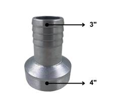 ADAPTADOR DE ALUMÍNIO PARA MANGOTE DN4X3 | REDUÇÃO NA ESCAMA - GABITEC