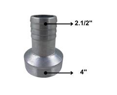 ADAPTADOR DE ALUMÍNIO PARA MANGOTE DN4X2.1/2 | REDUÇÃO NA ESCAMA - GABITEC 