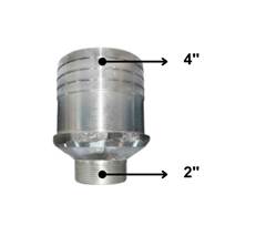 ADAPTADOR DE ALUMÍNIO PARA MANGOTE DN4X2 | REDUÇÃO NA ROSCA - GABITEC 