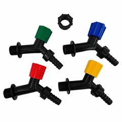 TORNEIRA JARDIM PVC 1/2X3/4 COLORIDA | COM BICO P/ MANGUEIRA 1/2