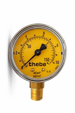 MANÔMETRO SECO DN63 0-10 BAR 0-150 PSI - THEBE